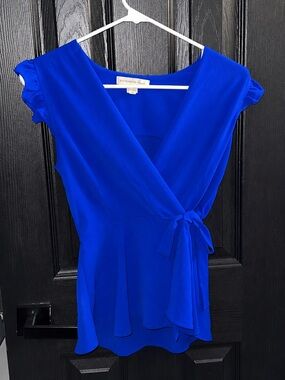 Royal Blue Wrap-Front Dress